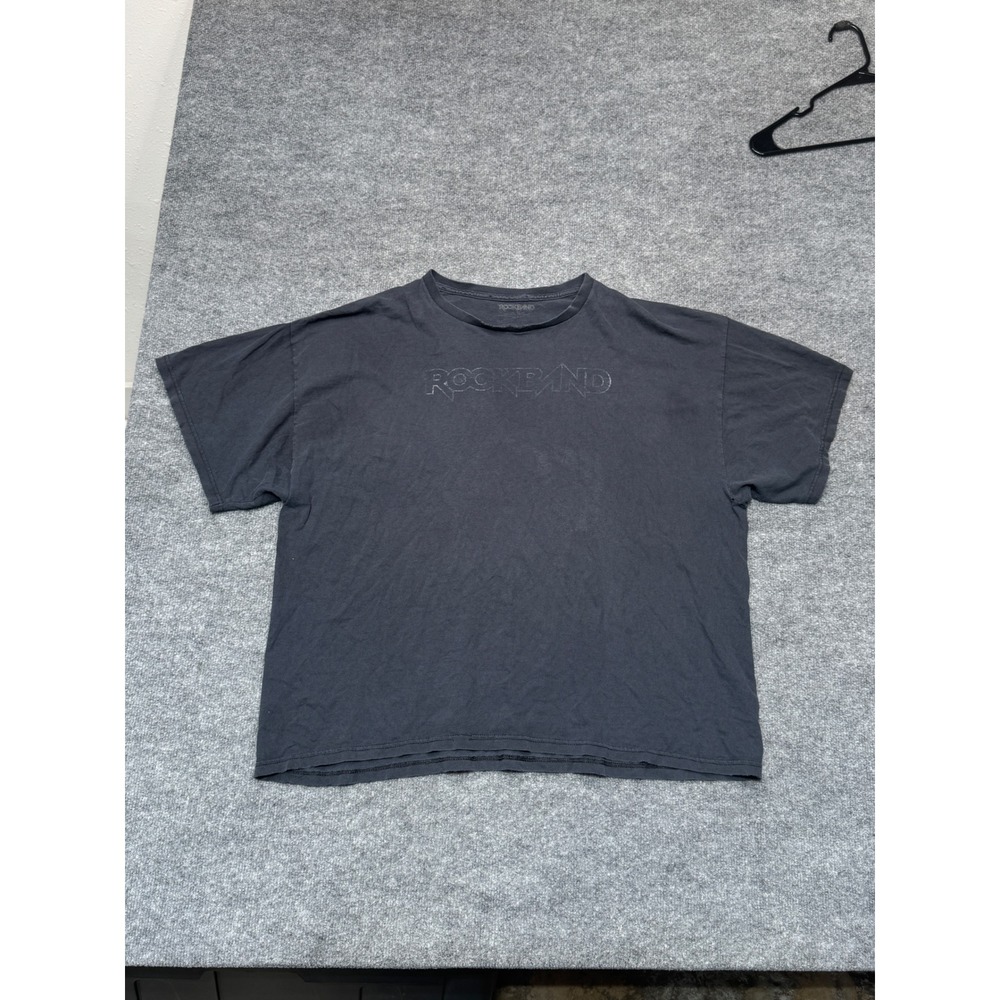 Rock Band Video Game‎ Promo T-Shirt Mens XXL Black Faded Distressed Graphic Tee